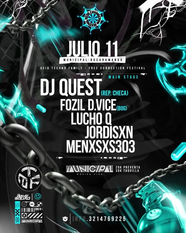 Flyer de Free Connection · Bucaramanga